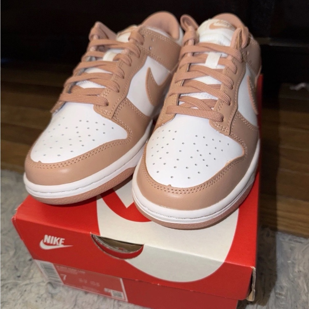 Nike Dunk Low in White and Rose